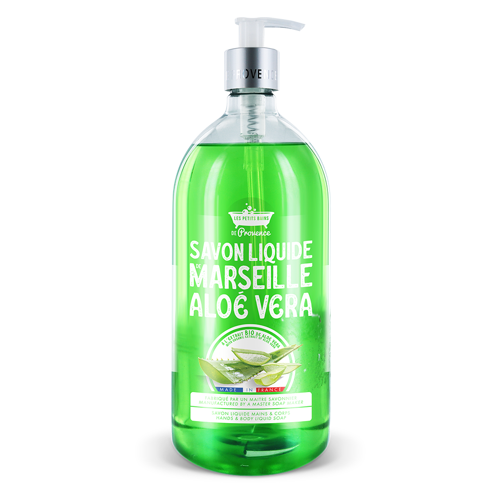 Savon liquide 1L Aloé Vera - Les Petits Bains de Provence