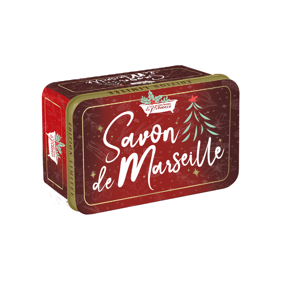 Christmas Limited Edition Metal Box - 2 Marseille Soaps 100g: Citrus & Figs