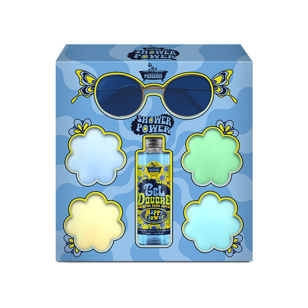 Coffret Shower Power Happy Flower - Édition Limitée avec Lunettes