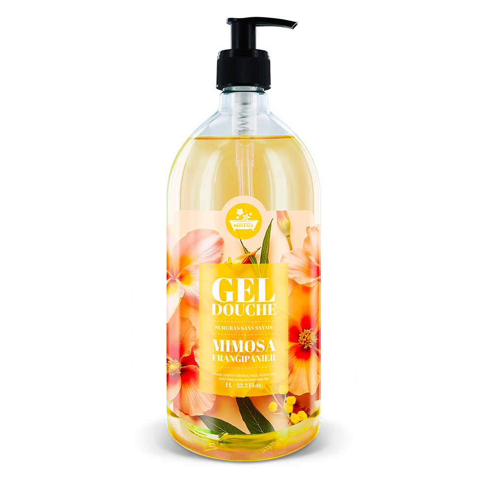 Gel Douche 1L Mimosa Frangipanier - Série Limitée fleurs des champs