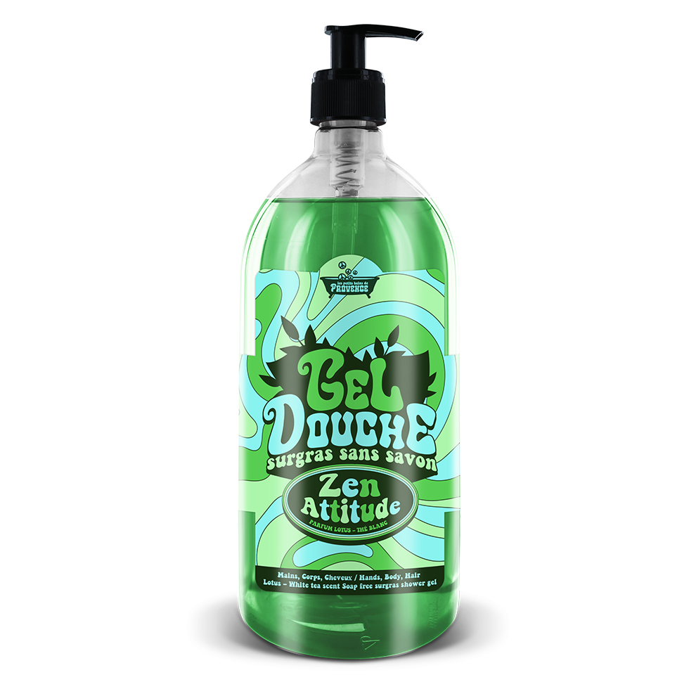 Gel douche Zen Attitude Parfum lotus the blanc 1L