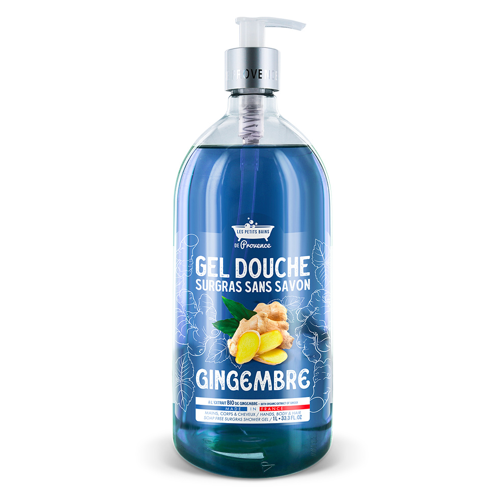 Gel douche 1L Gingembre - Les Petits Bains de Provence
