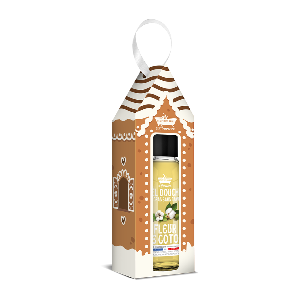 Gel Douche Surgras Sans Savon Fleur de Coton 30ml - Coffret Maison des Senteurs