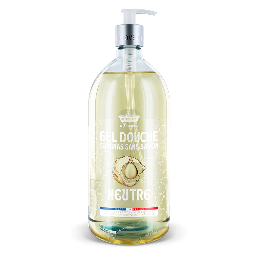 Gel douche 1L Neutre - Les Petits Bains de Provence