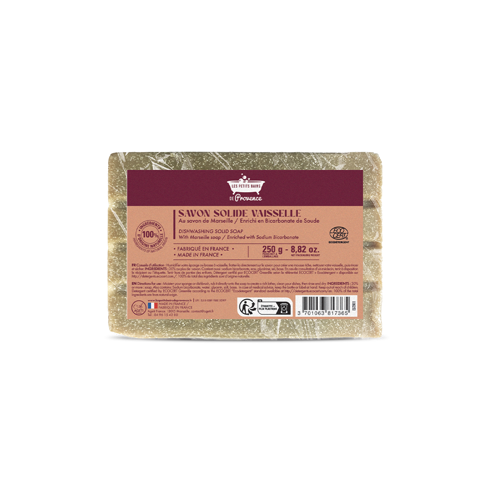 Solid Dish Soap with Marseille Soap – 250g