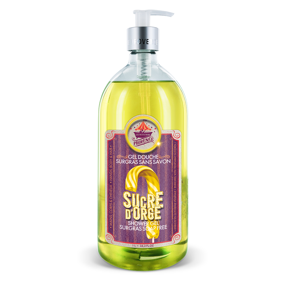 Gel Douche 1L Sucre d'Orge - Les Petits Bains de Provence
