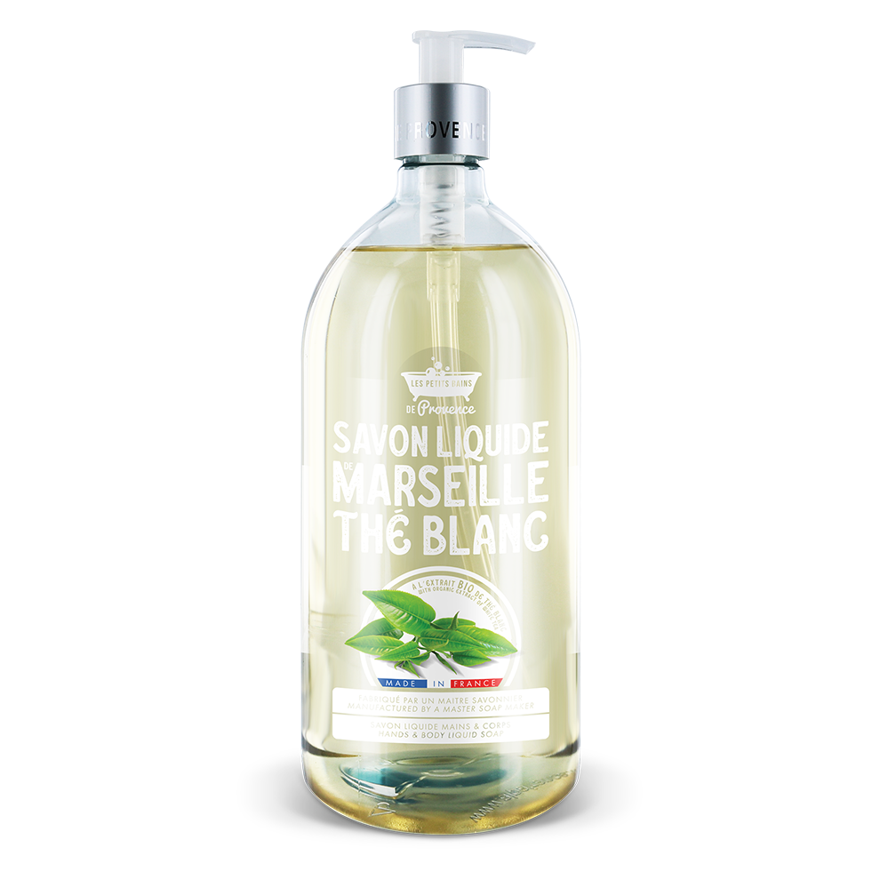 Savon liquide 1L Thé Blanc - Les Petits Bains de Provence