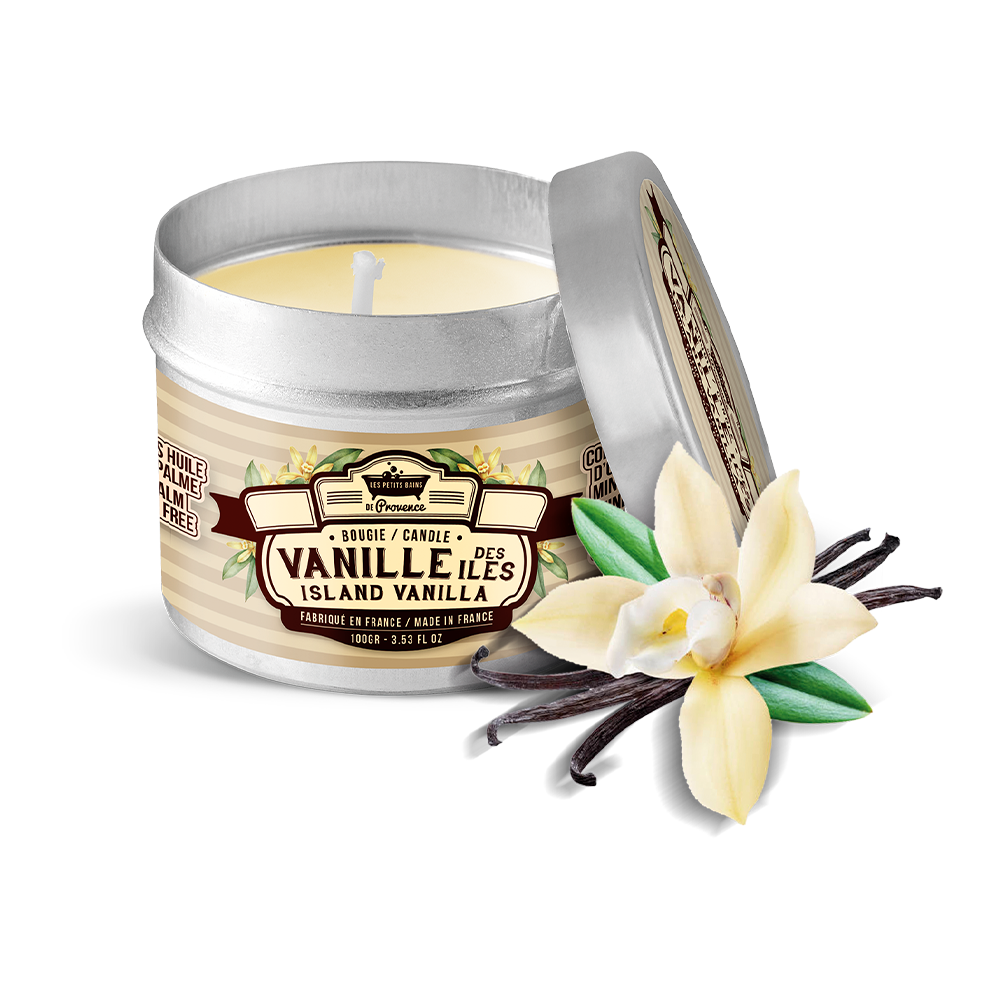 Bougie 100 g Vanille des Îles - Les Petits Bains de Provence