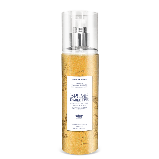 Brume Pailletée Vanille Etoilée 250ml - Ecrin de Soleil - Les Petits Bains de Provence
