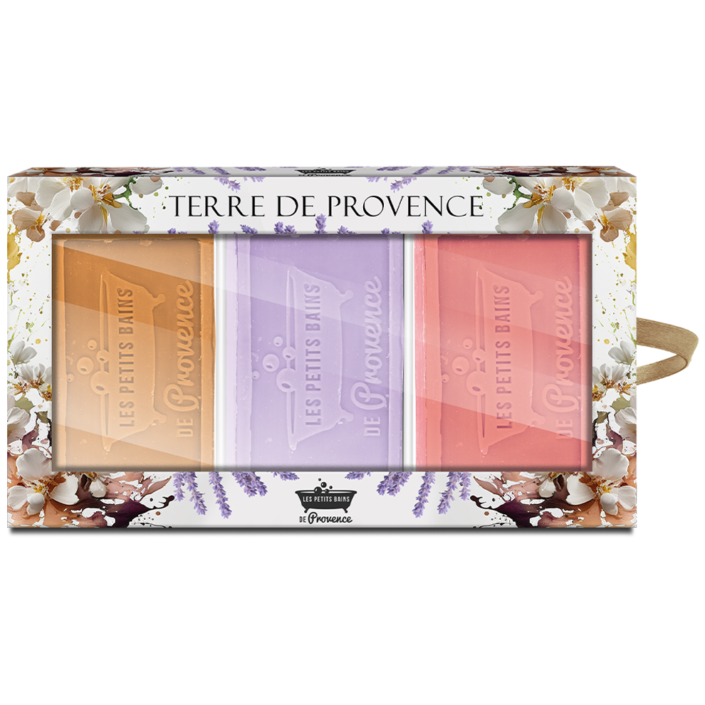 Terre de Provence Drawer Box - 3 Marseille Soaps 100g