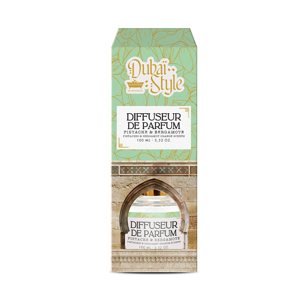 Diffuseur de Parfum Dubai Style 100ml – Pistache & Bergamote