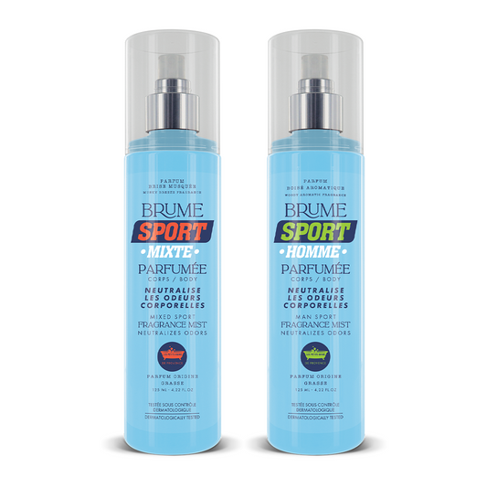 Pack Duo Brumes Sport - Homme & Mixte - 2 brumes 125ml