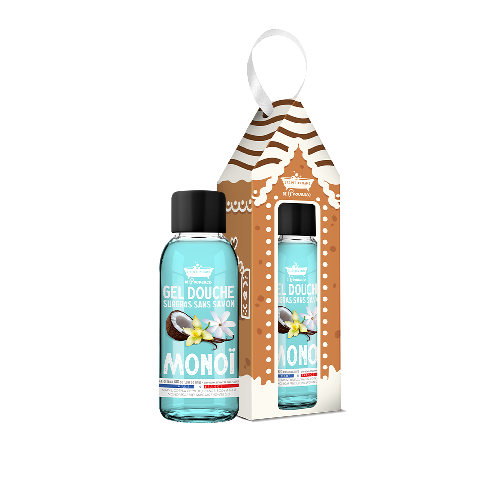 Gel Douche Surgras Sans Savon Monoi 30ml - Coffret Maison des Senteurs