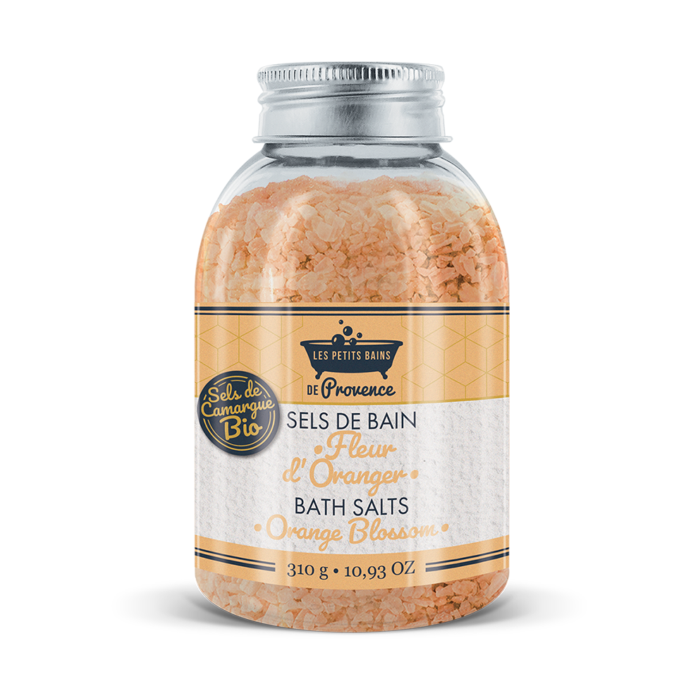 Sel de bain Fleur d'Oranger 310 G - Les Petits Bains de Provence