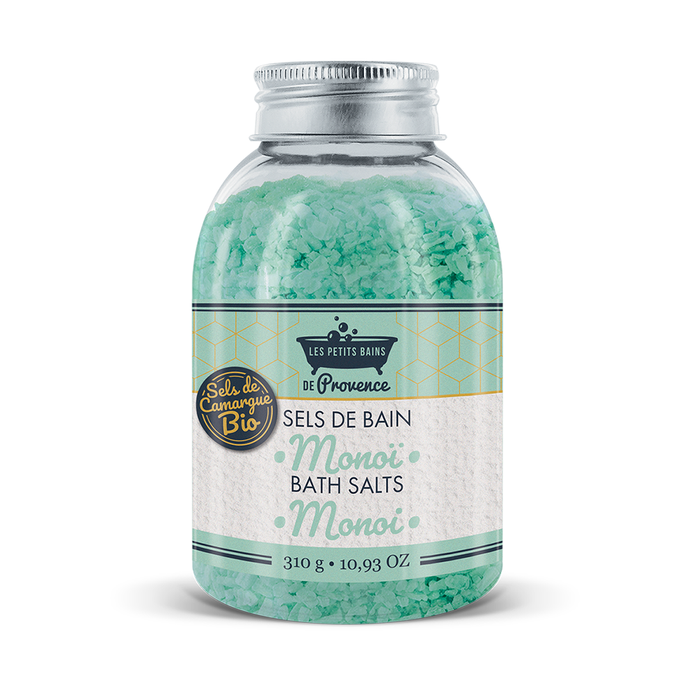 Sel de bain Monoi 310 G - Les Petits Bains de Provence
