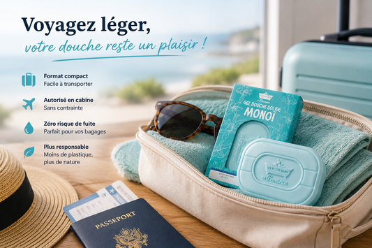 Comment voyager avec un gel douche solide ?