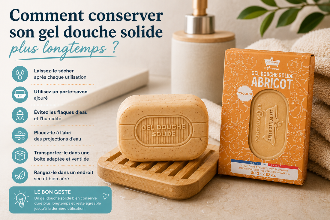 Comment conserver son gel douche solide plus longtemps ?