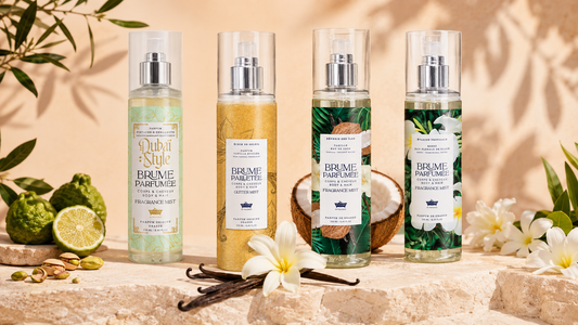 Brumes parfumées Les Petits Bains de Provence : Dubaï Style, Vanille Étoilée, Vanille Coco et Monoï