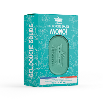 Gel Douche Solide Monoi – Visage, Corps & Cheveux – 80 g