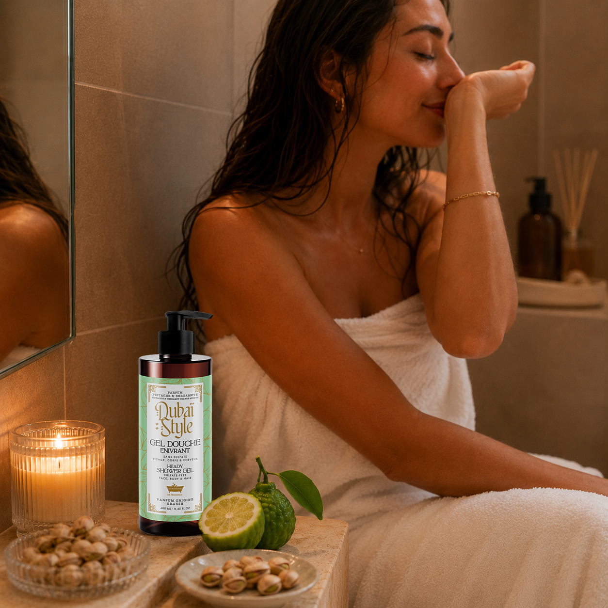 Gel Douche Enivrant Dubaï Style 400ml – Pistache & Bergamote