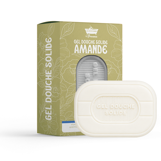 Gel Douche Solide Amande – Visage, Corps & Cheveux – 80 g