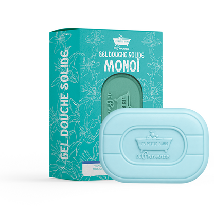 Gel Douche Solide Monoi – Visage, Corps & Cheveux – 80 g