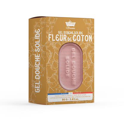 Gel Douche Solide Fleur de coton – Visage, Corps & Cheveux – 80 g