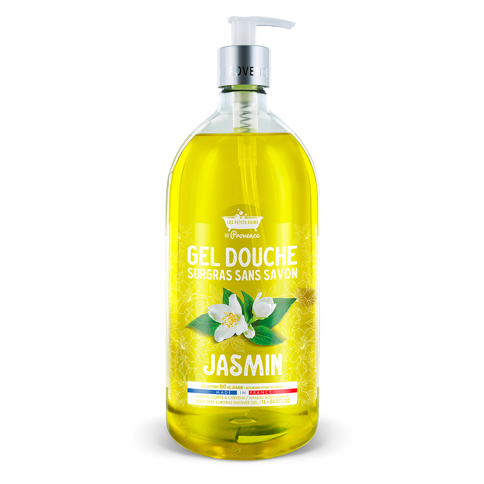 Gel douche 1L Jasmin - Les Petits Bains de Provence