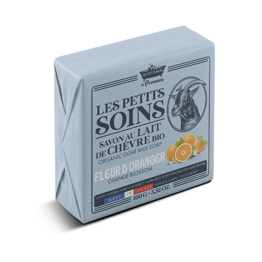 Savon au Lait de Chèvre Bio Fleur d'oranger 100g - Les Petits Soins