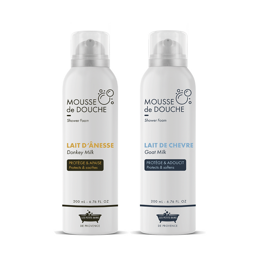 Lot de 2 Mousses de Douche lait de chèvre & lait d'ânesse