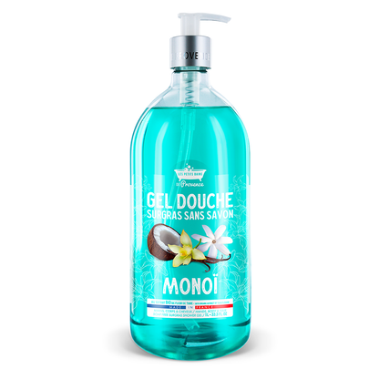 Gel douche 1L Monoï - Les Petits Bains de Provence