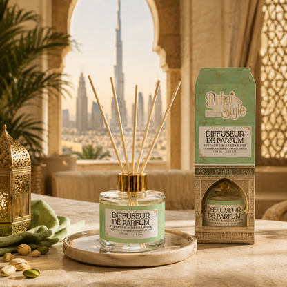 Diffuseur de Parfum Dubai Style 100ml – Pistache & Bergamote