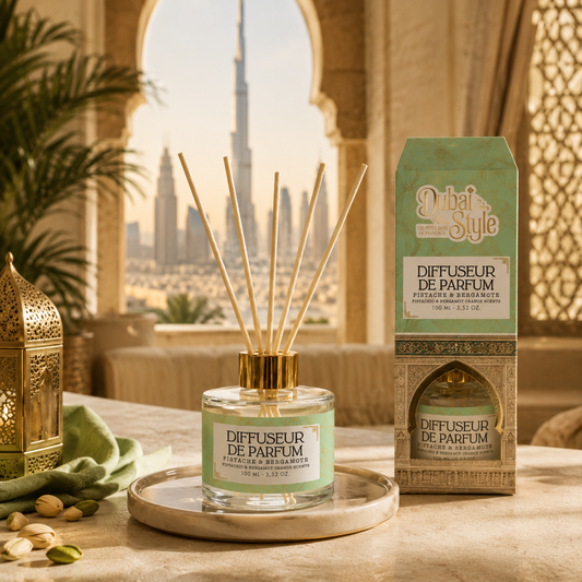 Diffuseur de Parfum Dubai Style 100ml – Pistache & Bergamote
