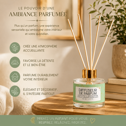 Diffuseur de Parfum Dubai Style 100ml – Pistache & Bergamote