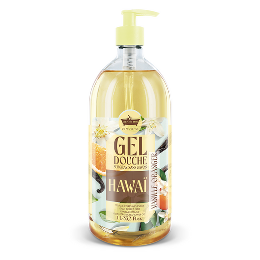 Gel douche 1L Hawaï - Vanille Oranger - Série limitée Road Trip