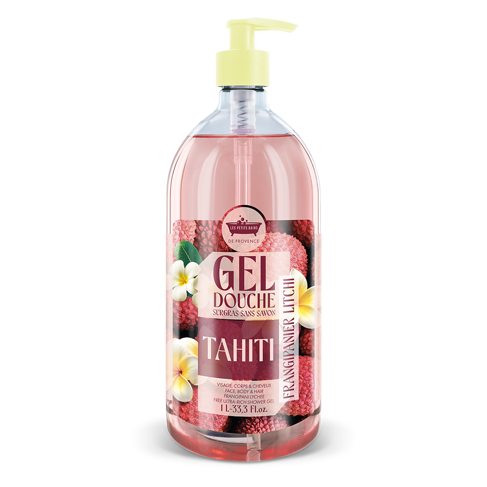 Gel douche 1L Tahiti - Frangipanier Litchi - Série limitée Road Trip
