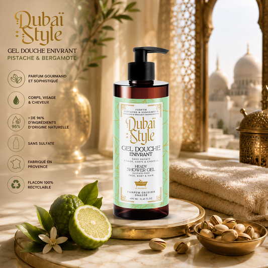 Gel Douche Enivrant Dubaï Style 400ml – Pistache & Bergamote