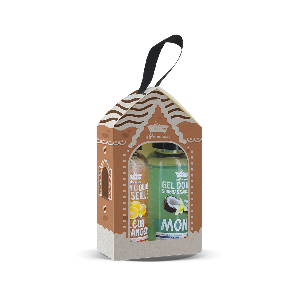 Maison des Senteurs Duo : gel douche Monoï 30 ml et savon liquide Fleur d’oranger 30 ml